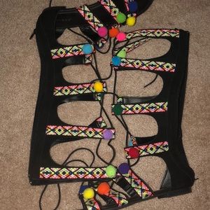 Black gladiator Sandals